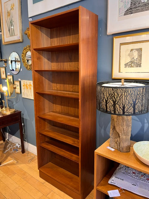 Tall Teak Bookcase with Adjustable Shelves