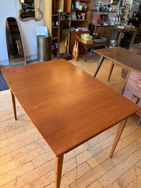 Teak Refractory Dining Table with Curved Sides