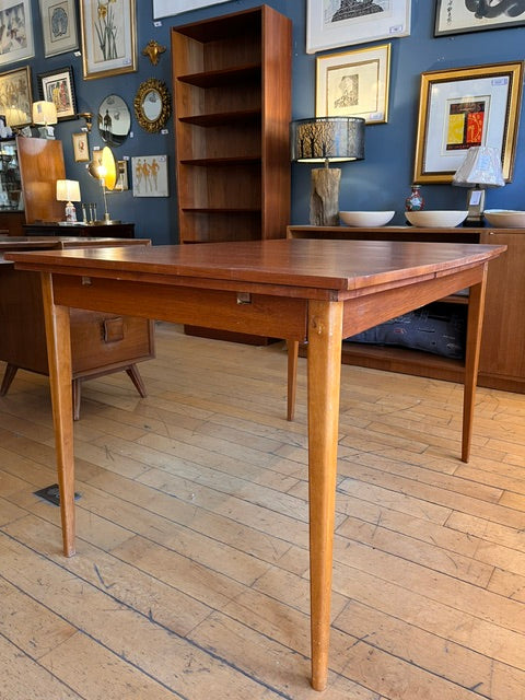 Teak Refractory Dining Table with Curved Sides