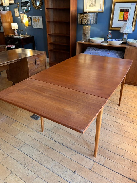 Teak Refractory Dining Table with Curved Sides
