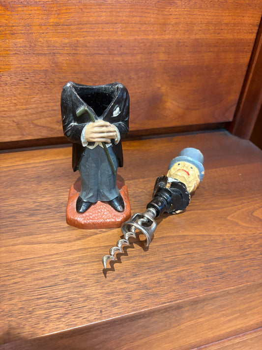 Vintage Syroco Topper Corkscrew