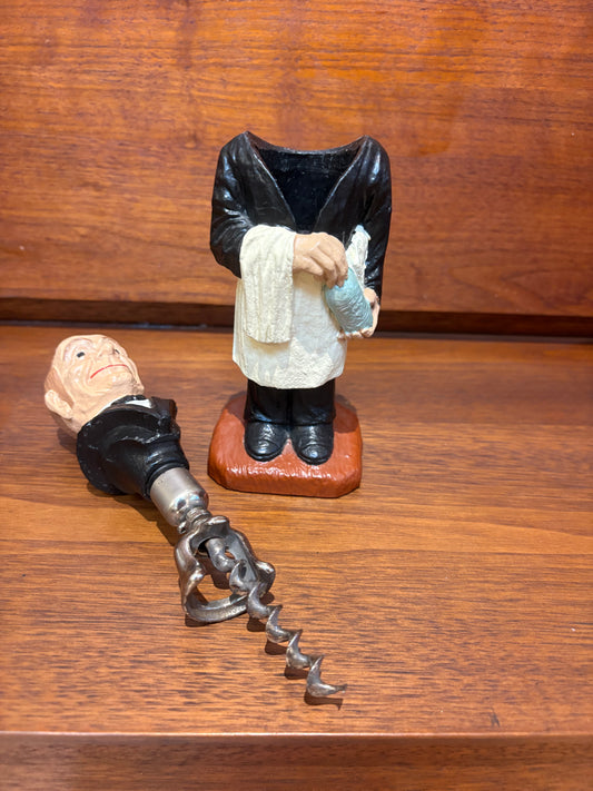 Vintage Syroco Painted Waiter Corkscrew