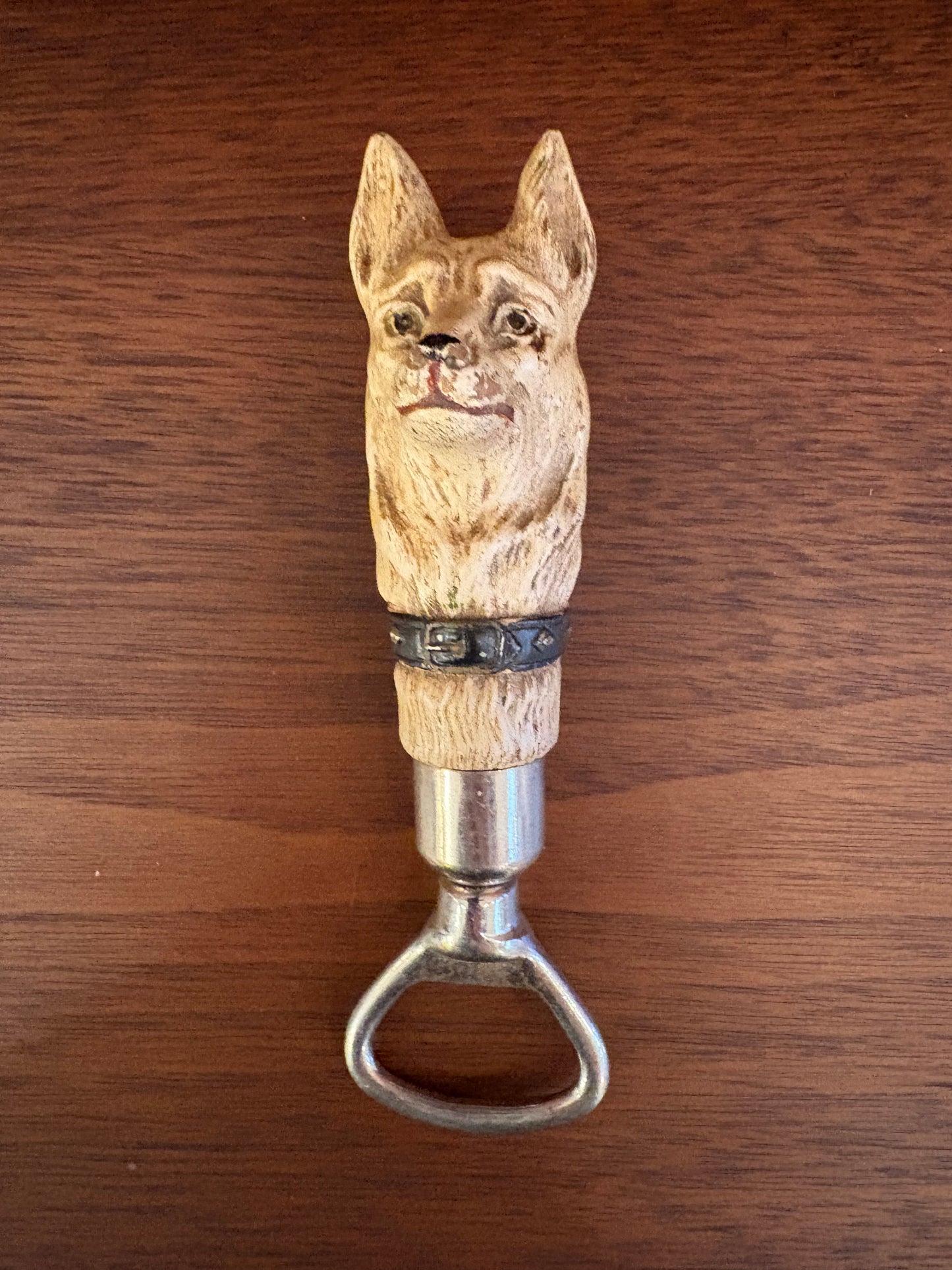Vintage Syroco Carved Dog Head Bottle Opener