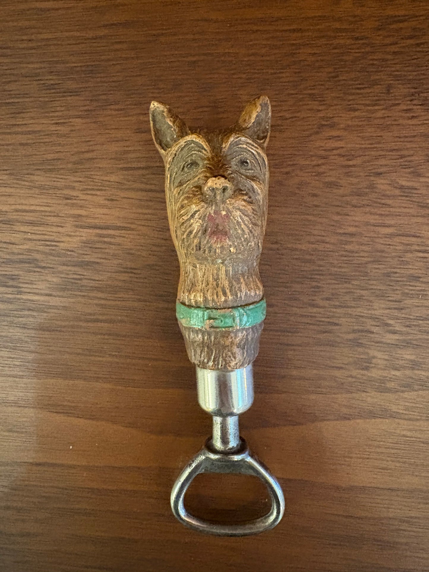 Vintage Syroco Carved Dog Head Bottle Opener