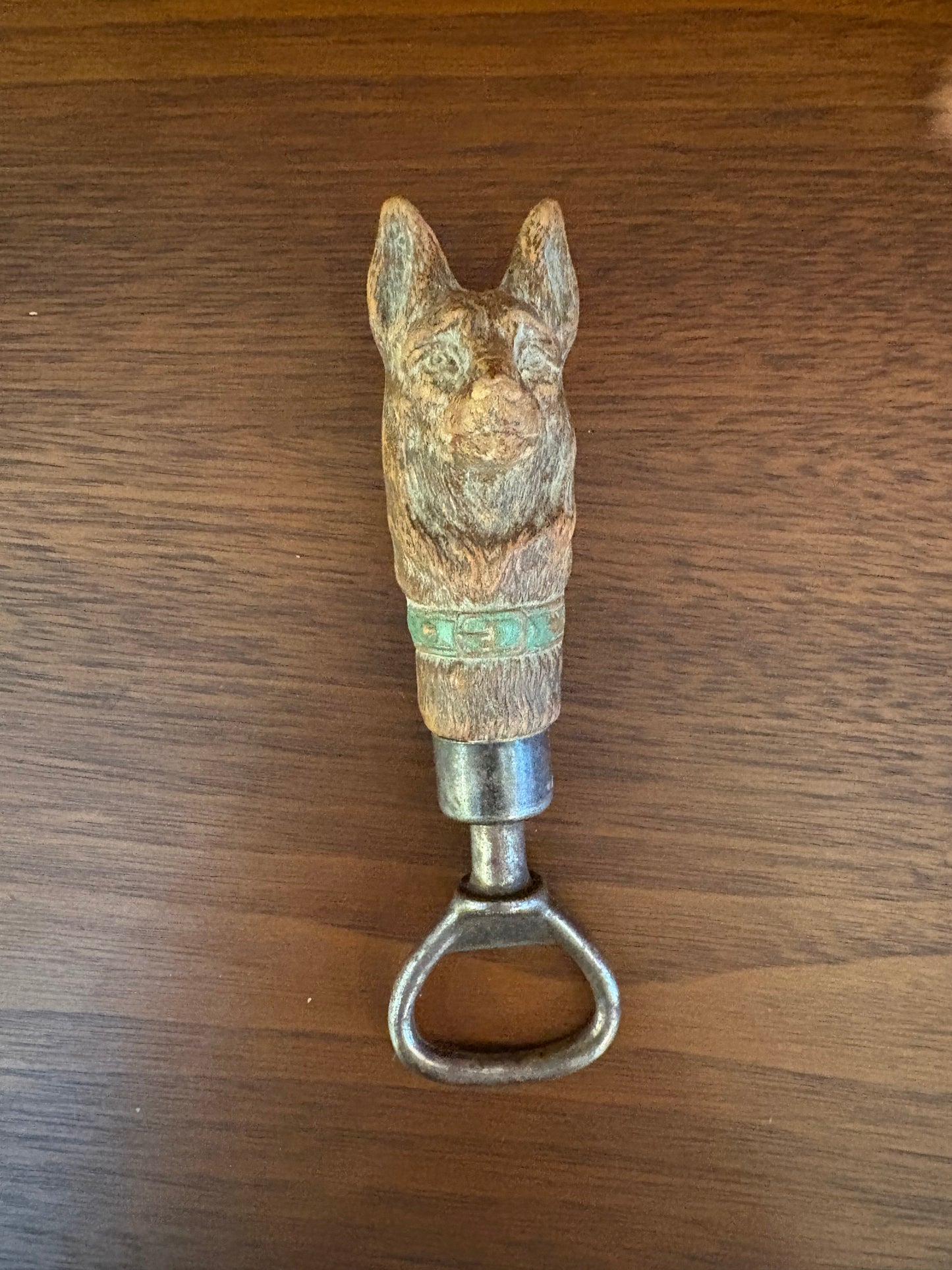 Vintage Syroco Carved Dog Head Bottle Opener