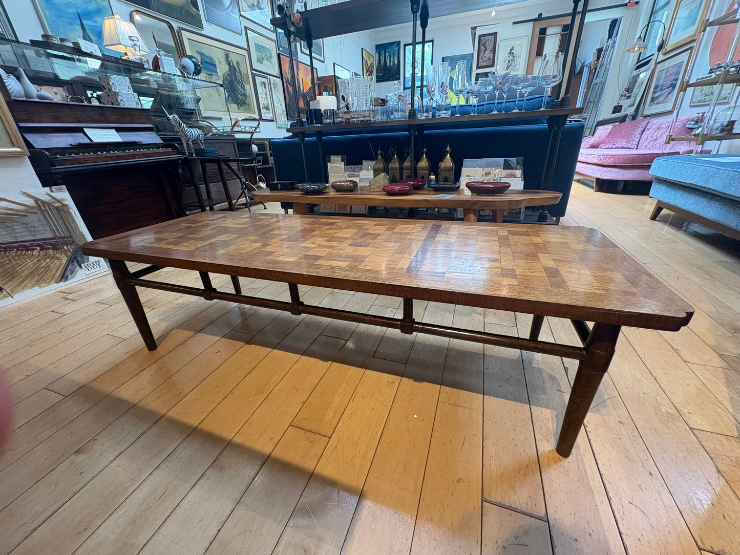 Marquetry Long Coffee Table
