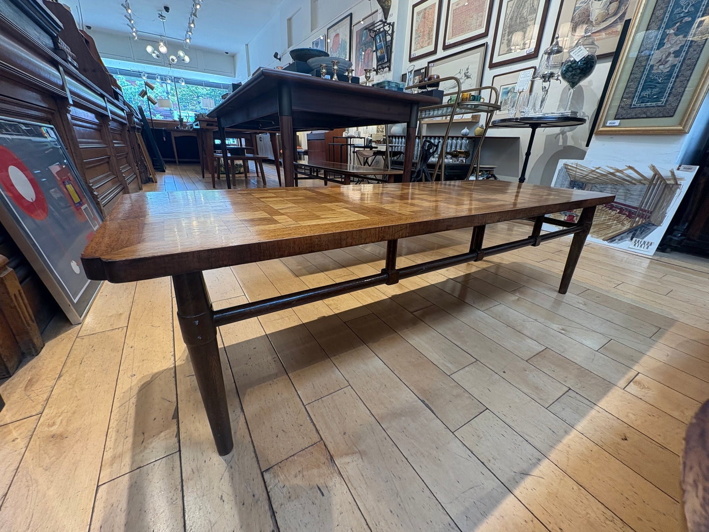 Marquetry Long Coffee Table