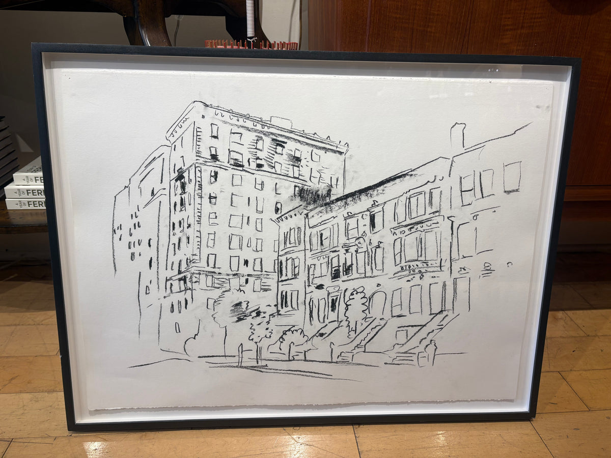 Charcoal Illustration of Brownstone Brooklyn