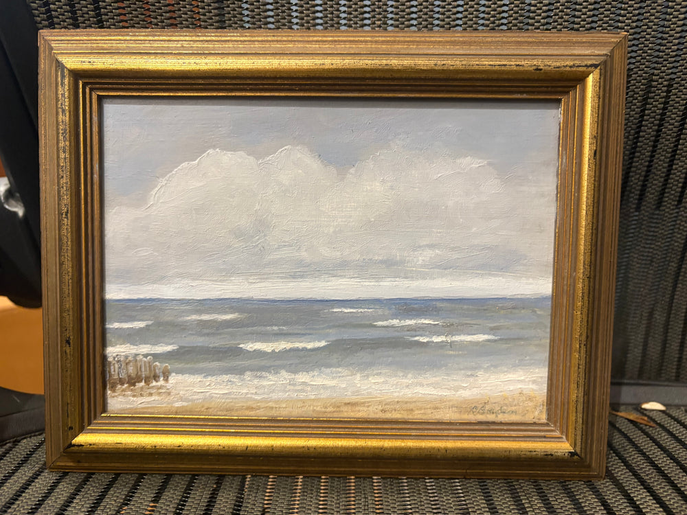Small Signed Beachscape Painting