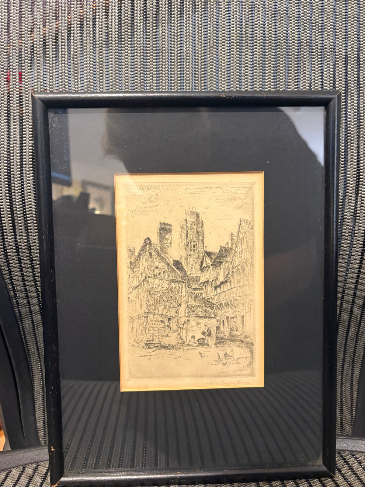 1925 Signed John Taylor Arms "Old Corner, Rouen" Etching