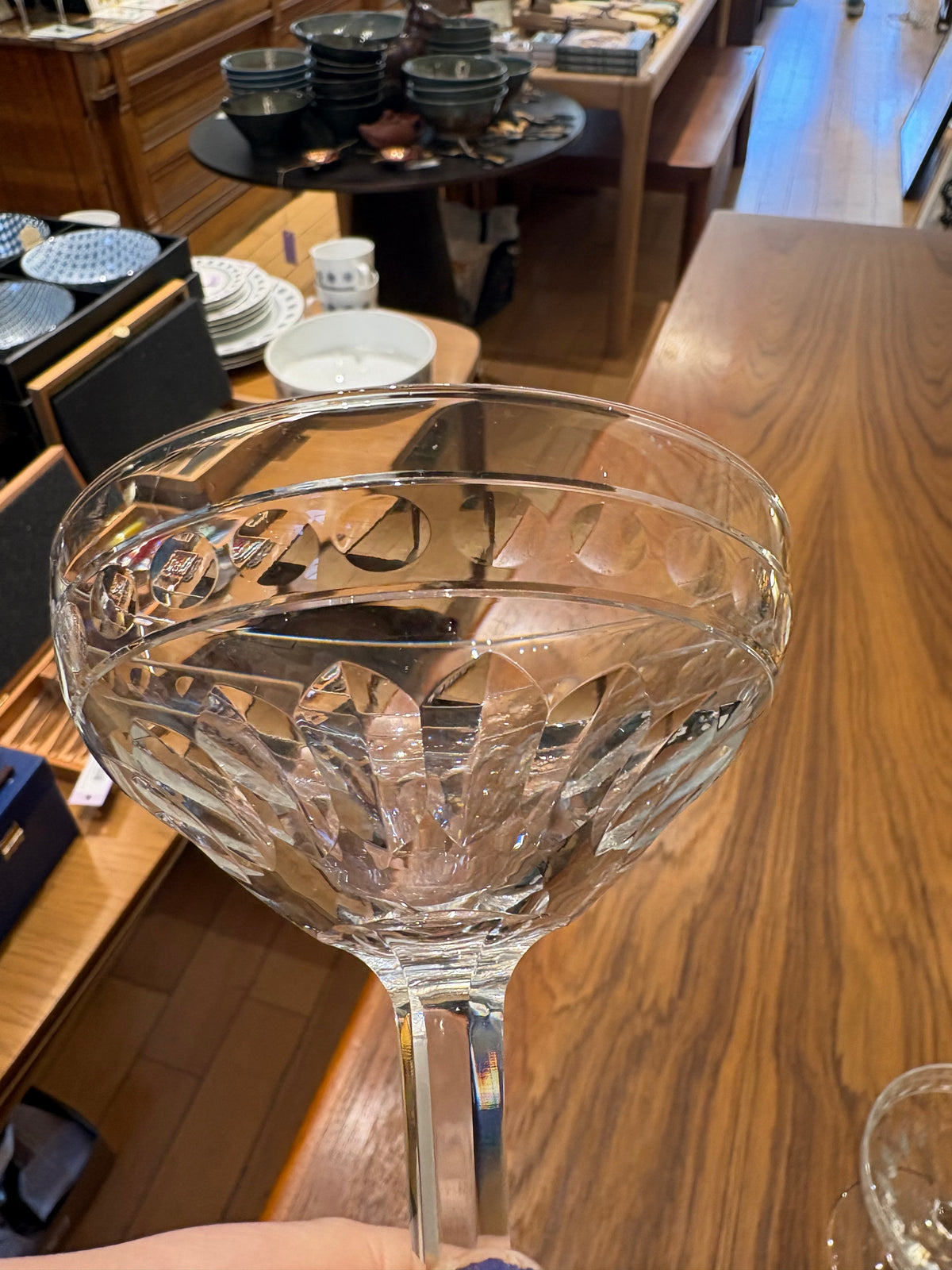 Single Vintage Cut Glass Coupe