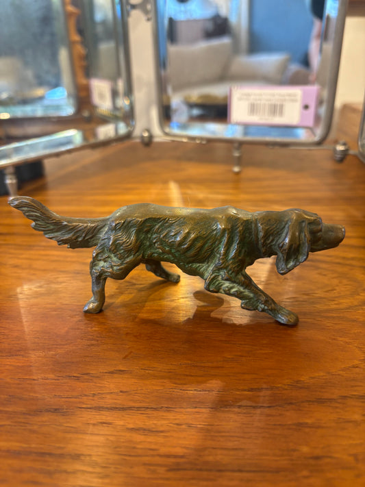 Vintage Bronze Irish Setter Figurine