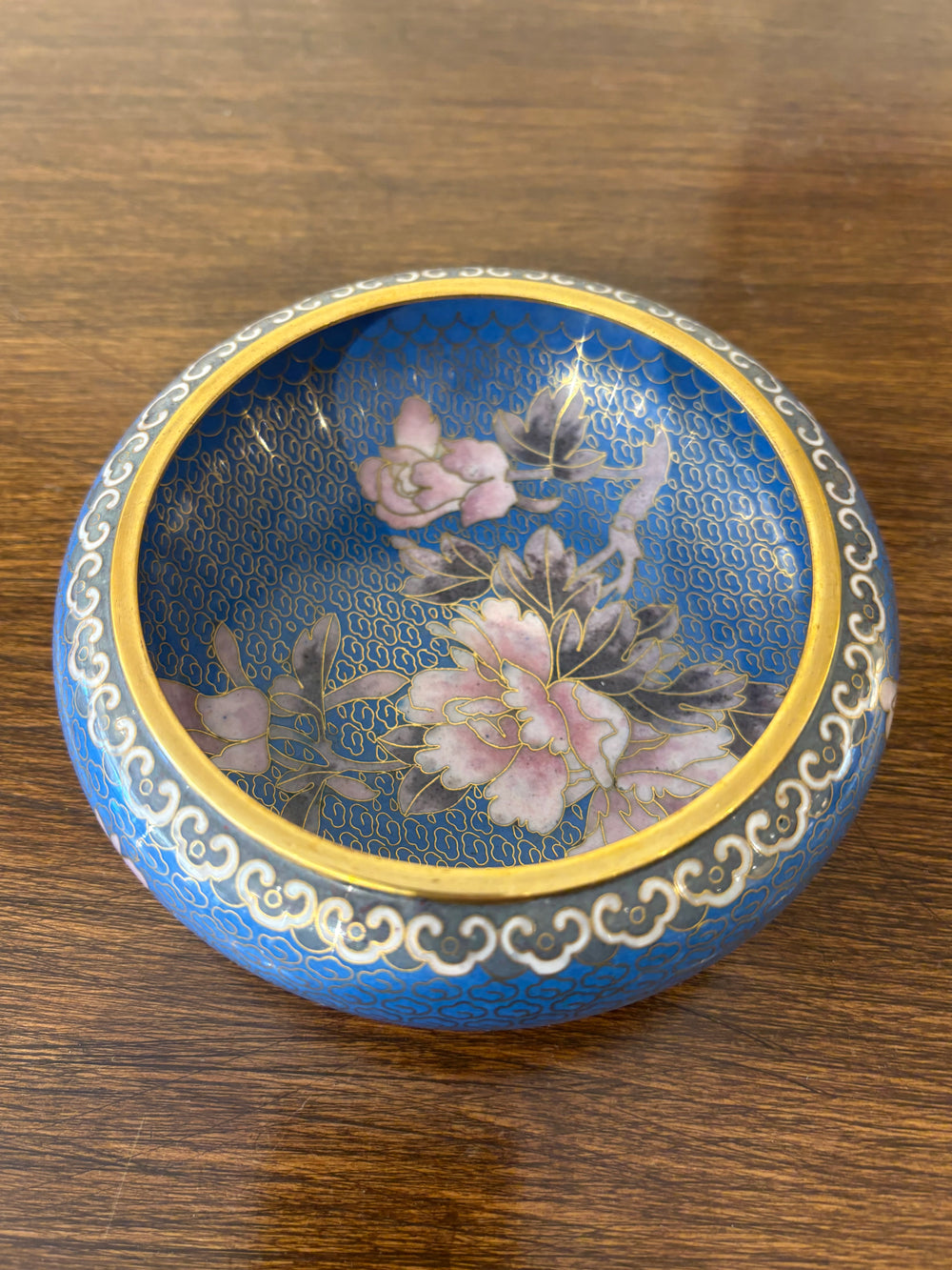 Cornflower Blue Cloisonne Bowl