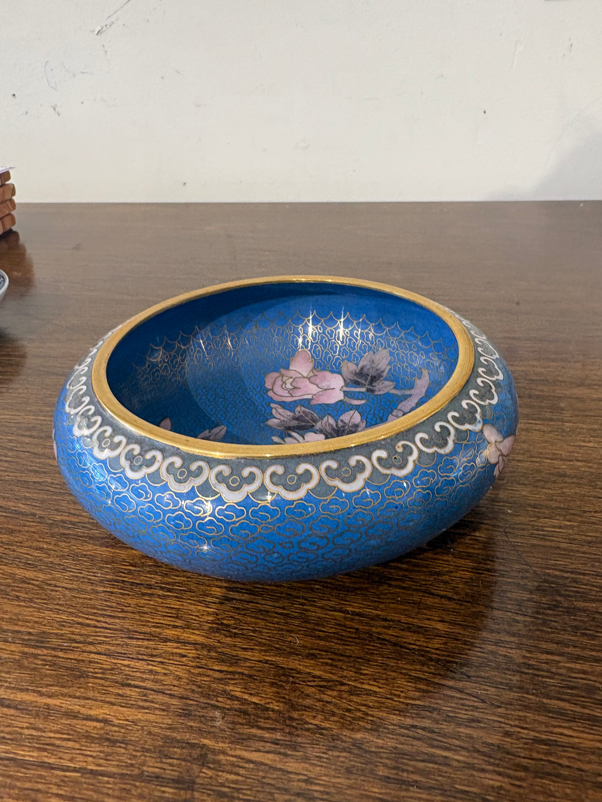 Cornflower Blue Cloisonne Bowl