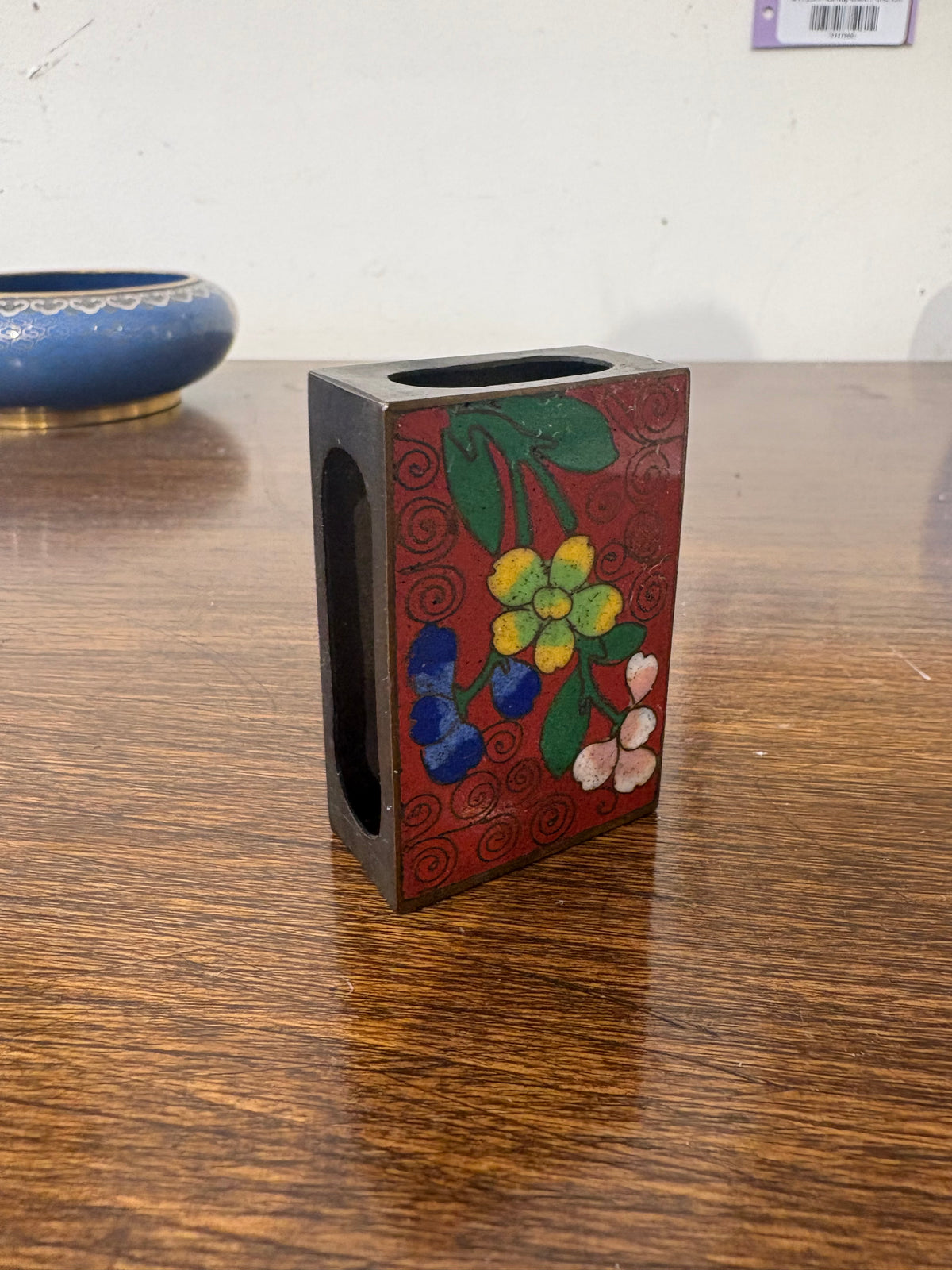 Red Cloisonne Matchbook Cover