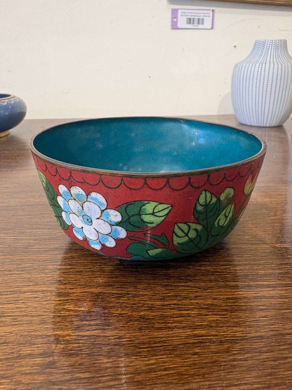 Small Red Cloisonne Bowl