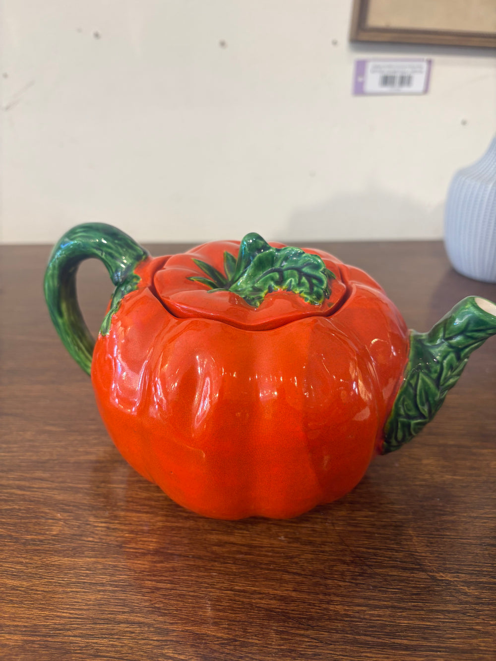 Vintage Japanese Ceramic Tomato Teapot
