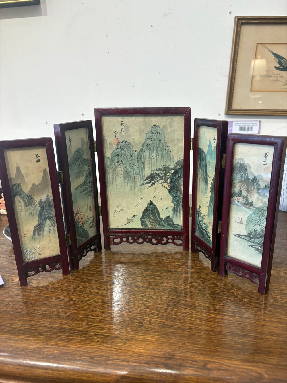 Miniature Folding Asian Dressing Screen