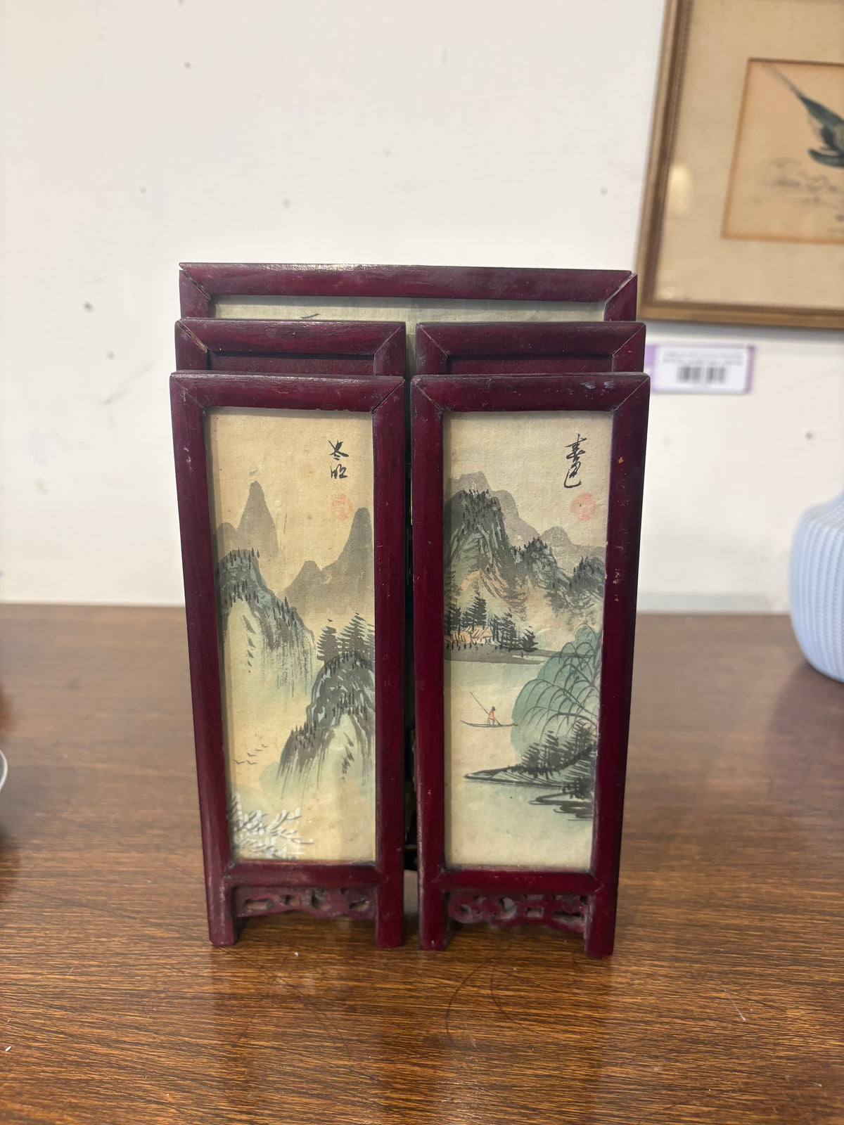 Miniature Folding Asian Dressing Screen