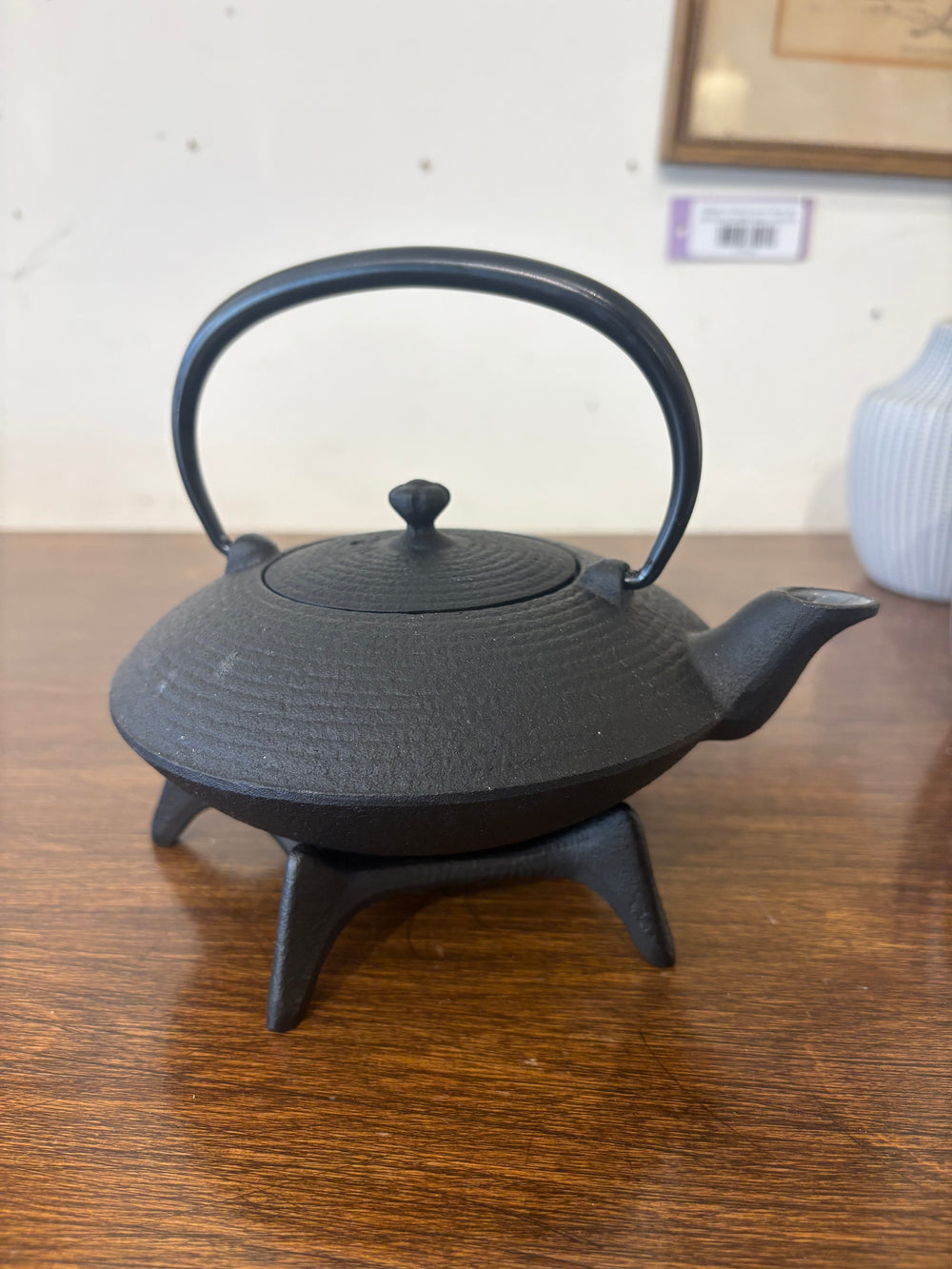 Japanese Iron Teapot on Stand