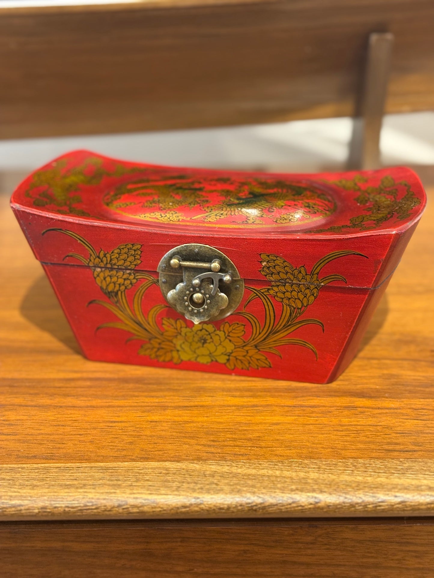 Asian Painted Box with Dragons