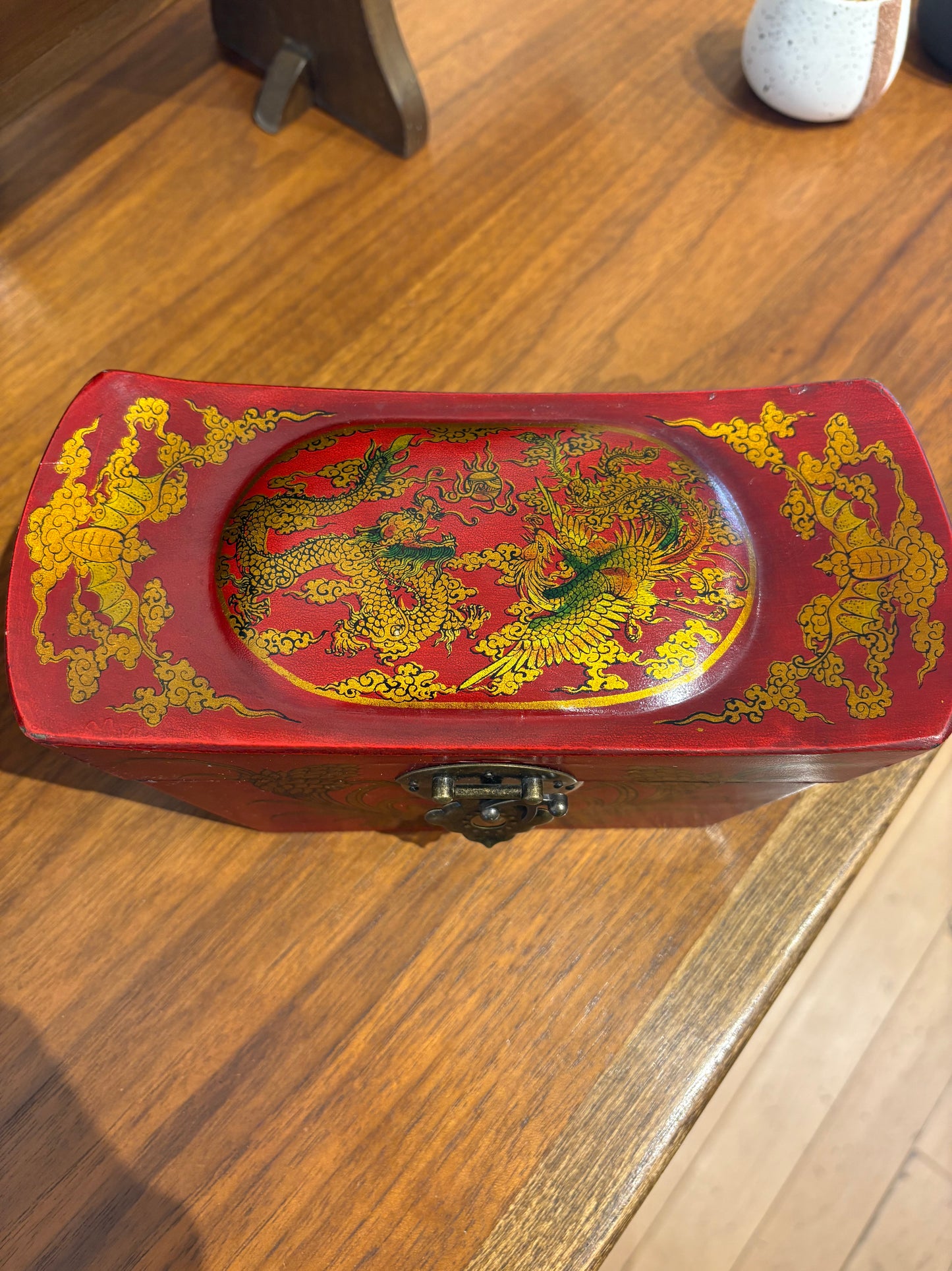 Asian Painted Box with Dragons