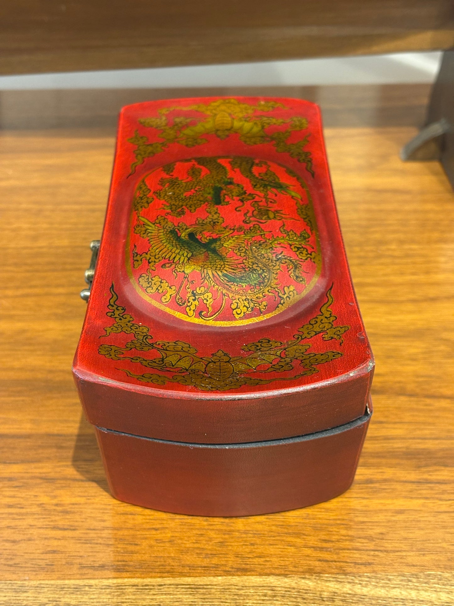 Asian Painted Box with Dragons