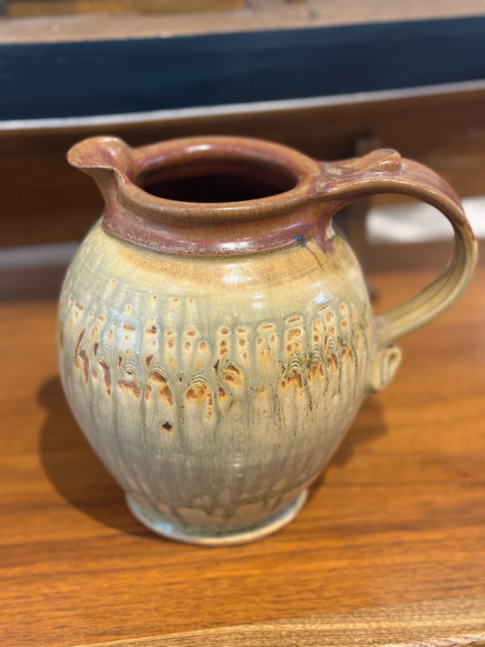 Earth Toned Ceramic Pitcher