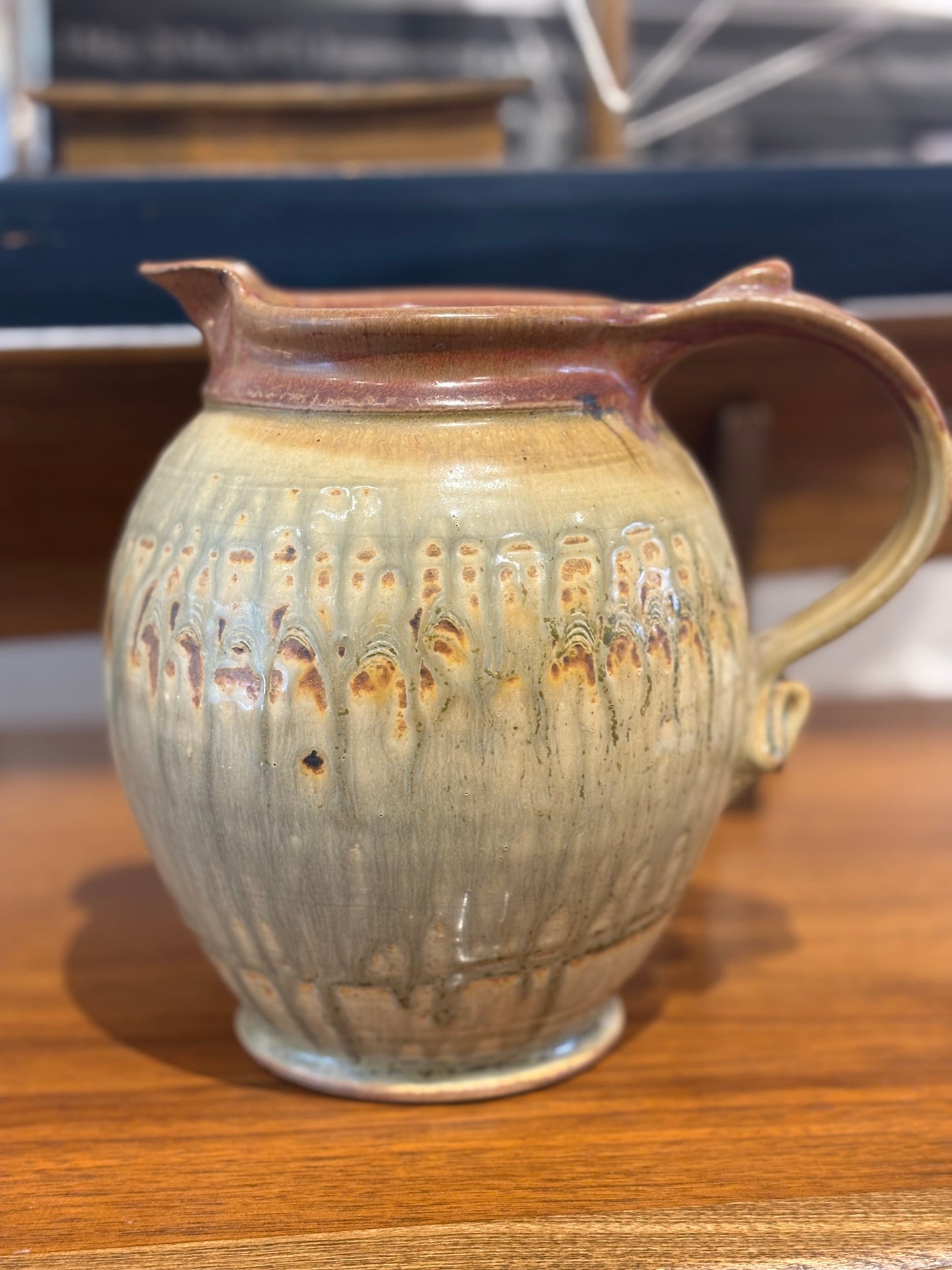 Earth Toned Ceramic Pitcher