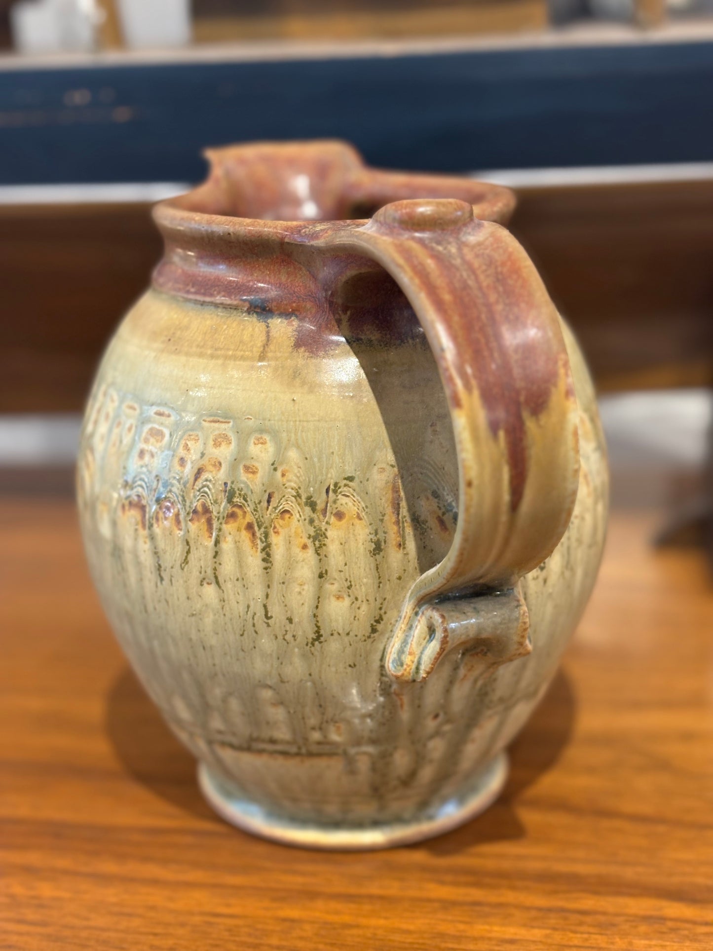 Earth Toned Ceramic Pitcher