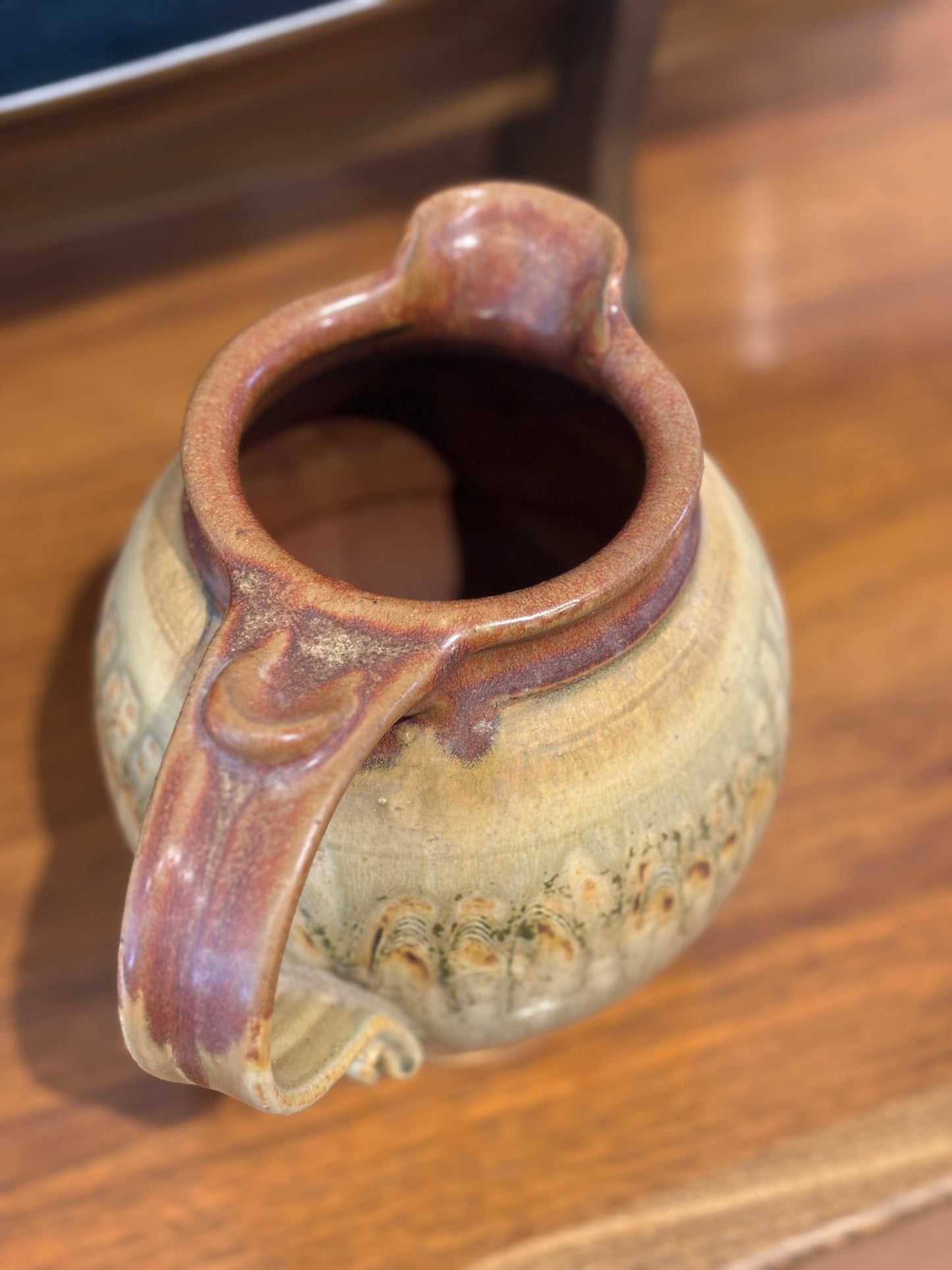 Earth Toned Ceramic Pitcher