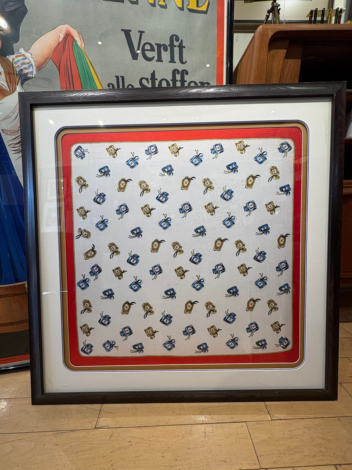 Framed Vintage Chanel Scarf