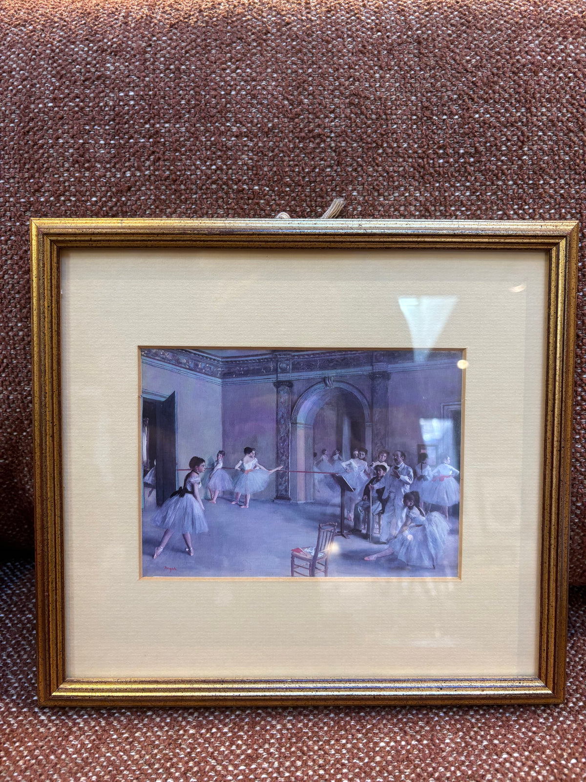 Small Degas Print of "The Dance Foyer at the Opera on the Rue le Peletier"