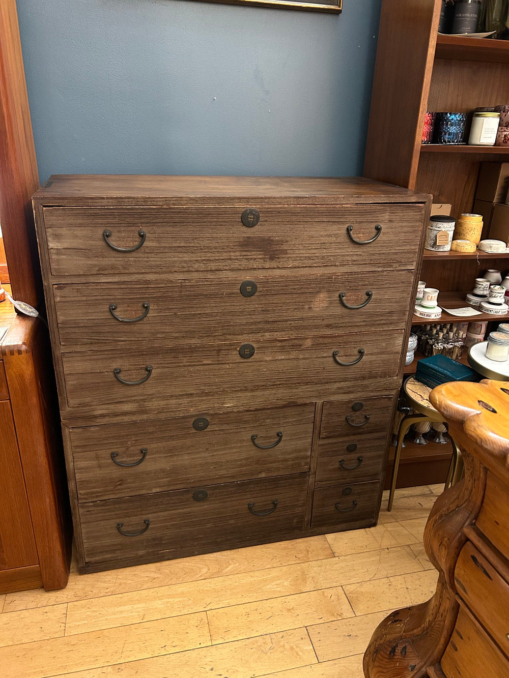 Japanese Paulownia Wood Chest with 8 Drawers