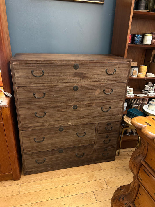Japanese Paulownia Wood Chest with 8 Drawers