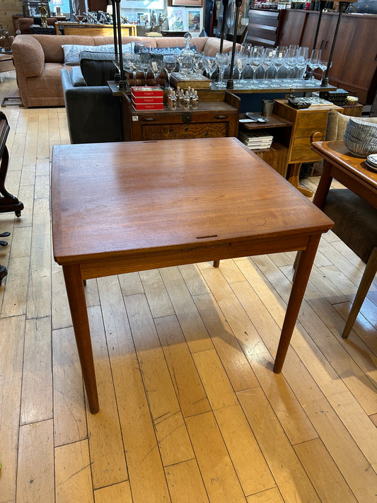 Danish Modern Teak Small Refractory Dining / Game Table