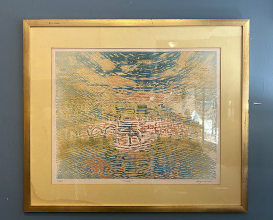 Signed Lawrence Heyman "Paris" Embossed Print 20/30 Edition