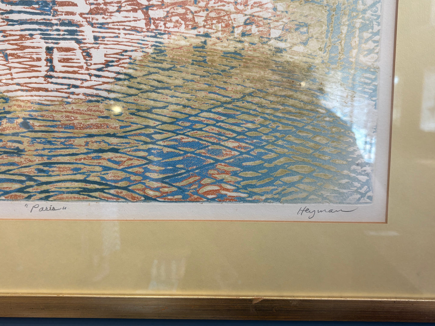 Signed Lawrence Heyman "Paris" Embossed Print 20/30 Edition