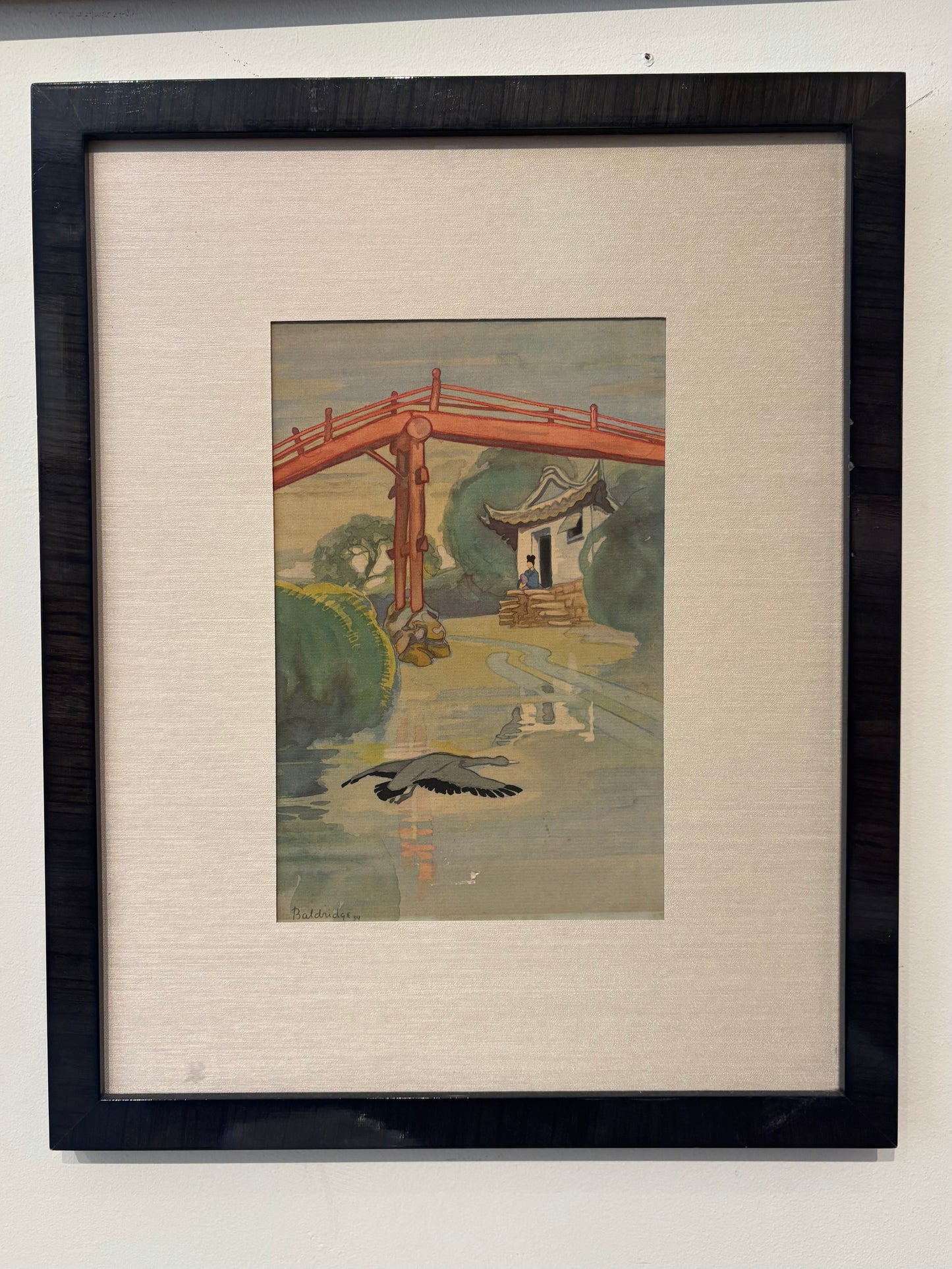 Cyrus Baldridge 1939 Framed Asian Style Art