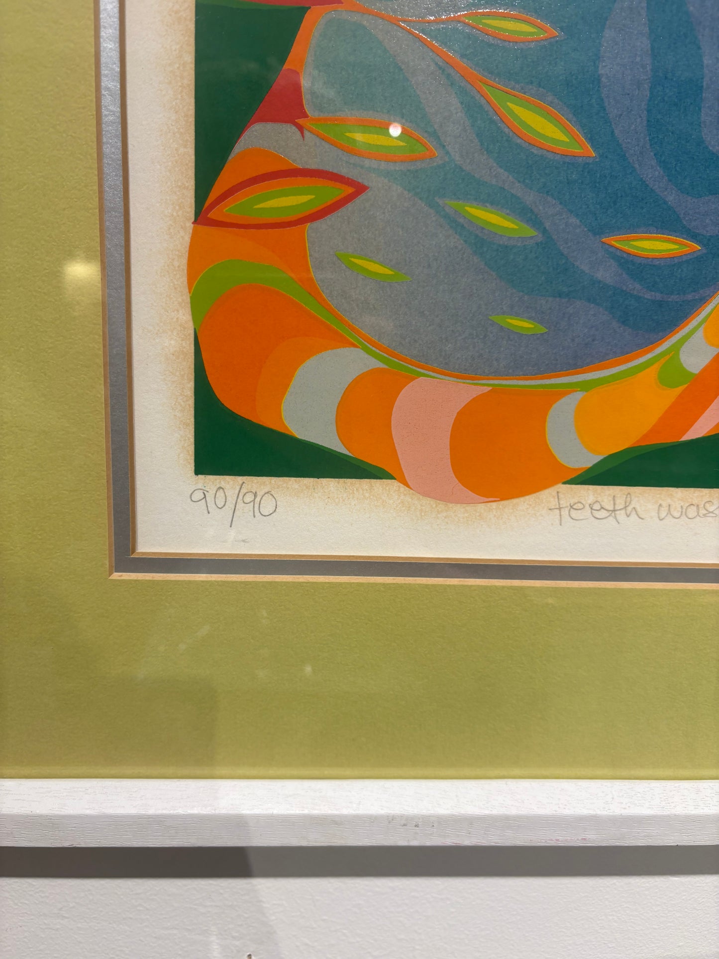 '77 Signed Marcel "Teeth Washers" Screen Print 90/90