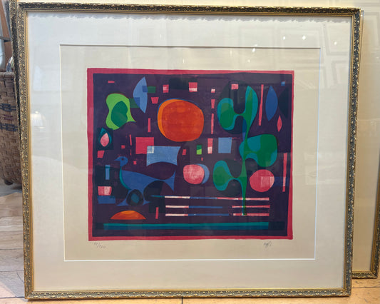 Signed Egli Abstract Shapes Screenprint 83/130