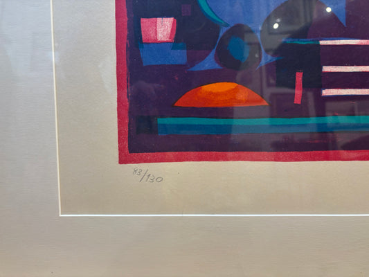Signed Egli Abstract Shapes Screenprint 83/130