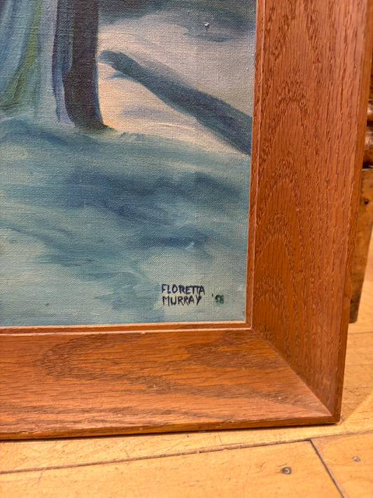 '58 Signed Flora Murray Woods Painting