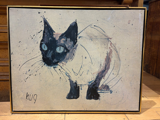 Fritz Rudolph "Hug" Siamese Cat Printed on Canvas