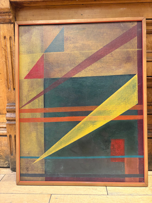 '03 Signed CFA Abstract Geometric Painting