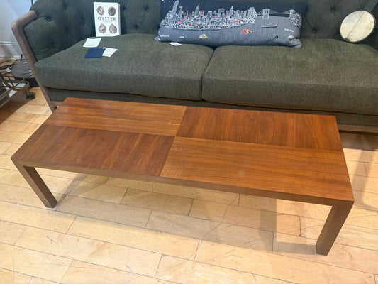 Walnut Parsons Style Coffee Table