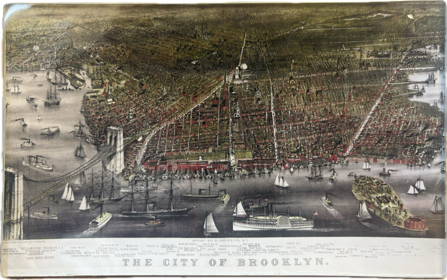 City of Brooklyn Decoupage Tray 5" x 8"