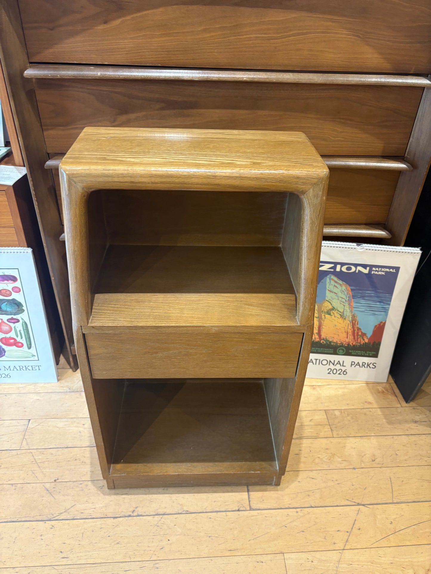 Bedside Table with One Drawer & Cubby