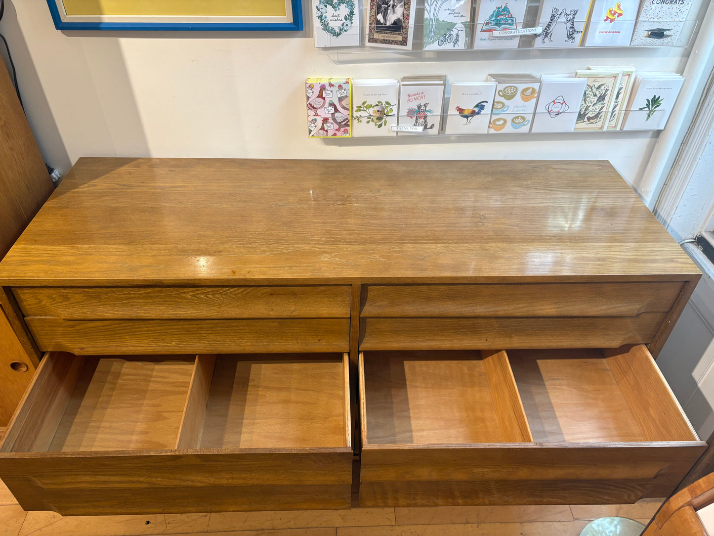 8 Drawer Low/Wide Dresser With Sculpted Pulls