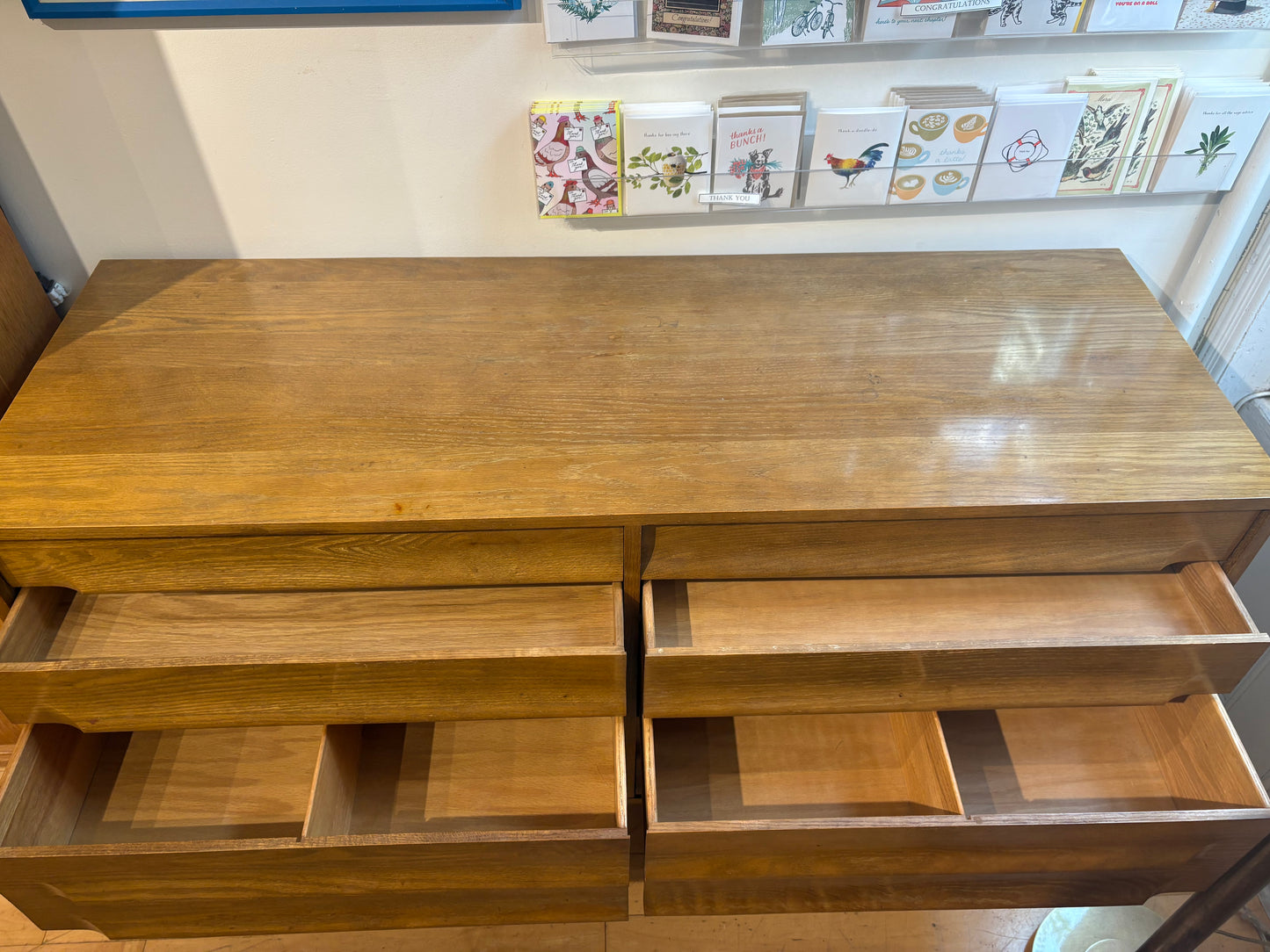 8 Drawer Low/Wide Dresser With Sculpted Pulls